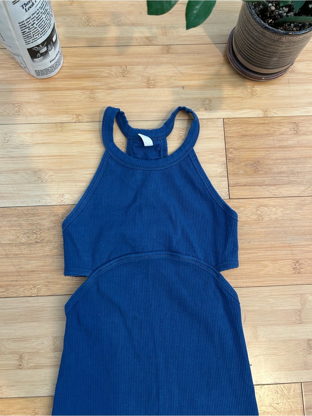 FP Blue Ribbed Cutout Tank - Picture 3 of 8